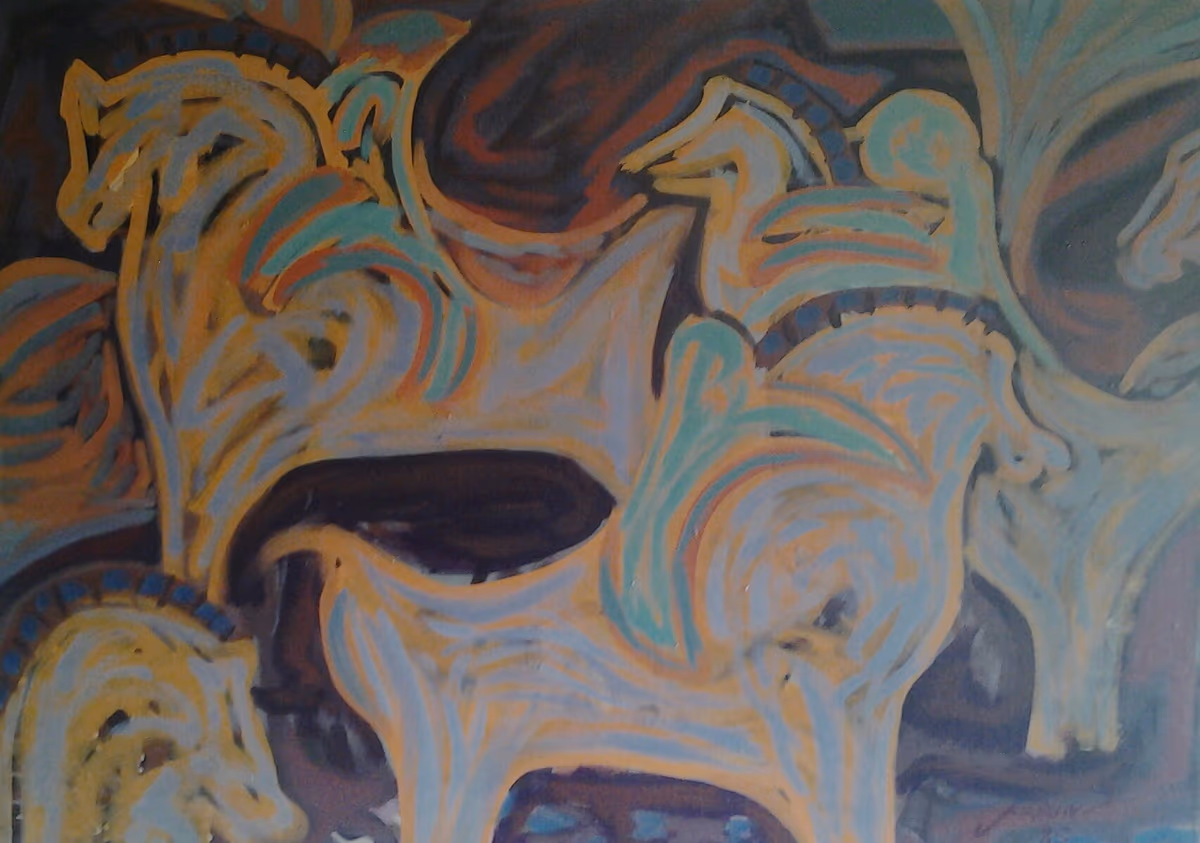 Horses, 1978, 63x46cm