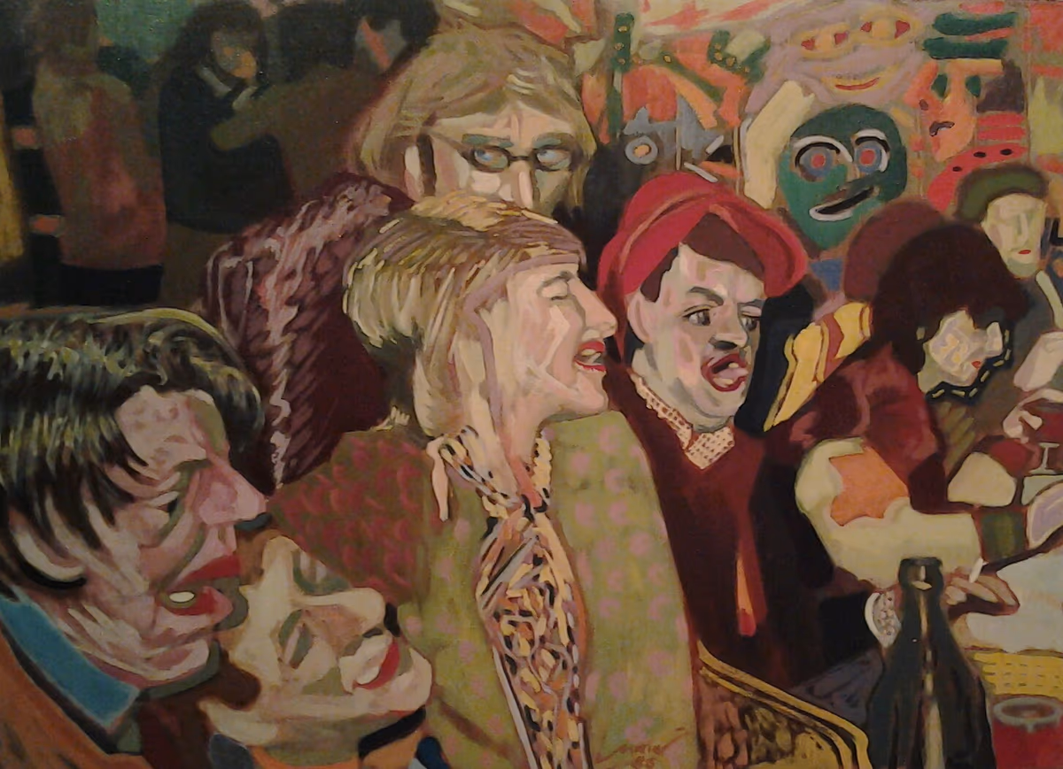 Funeral Feast, 1984, 75x55cm