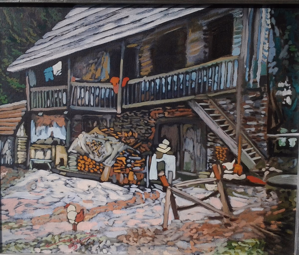 The yard, 1989, 65x50cm