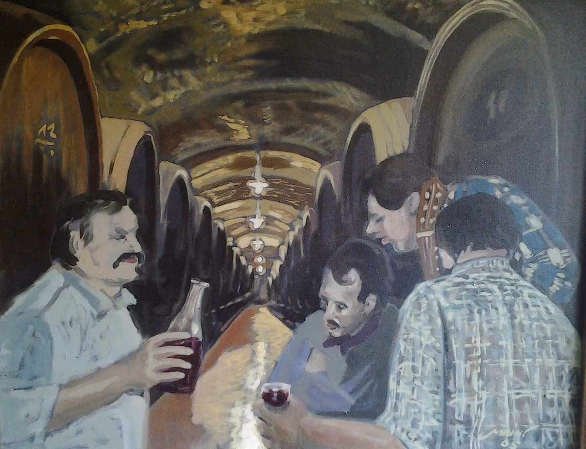 In the basement, 1985, 63x50cm