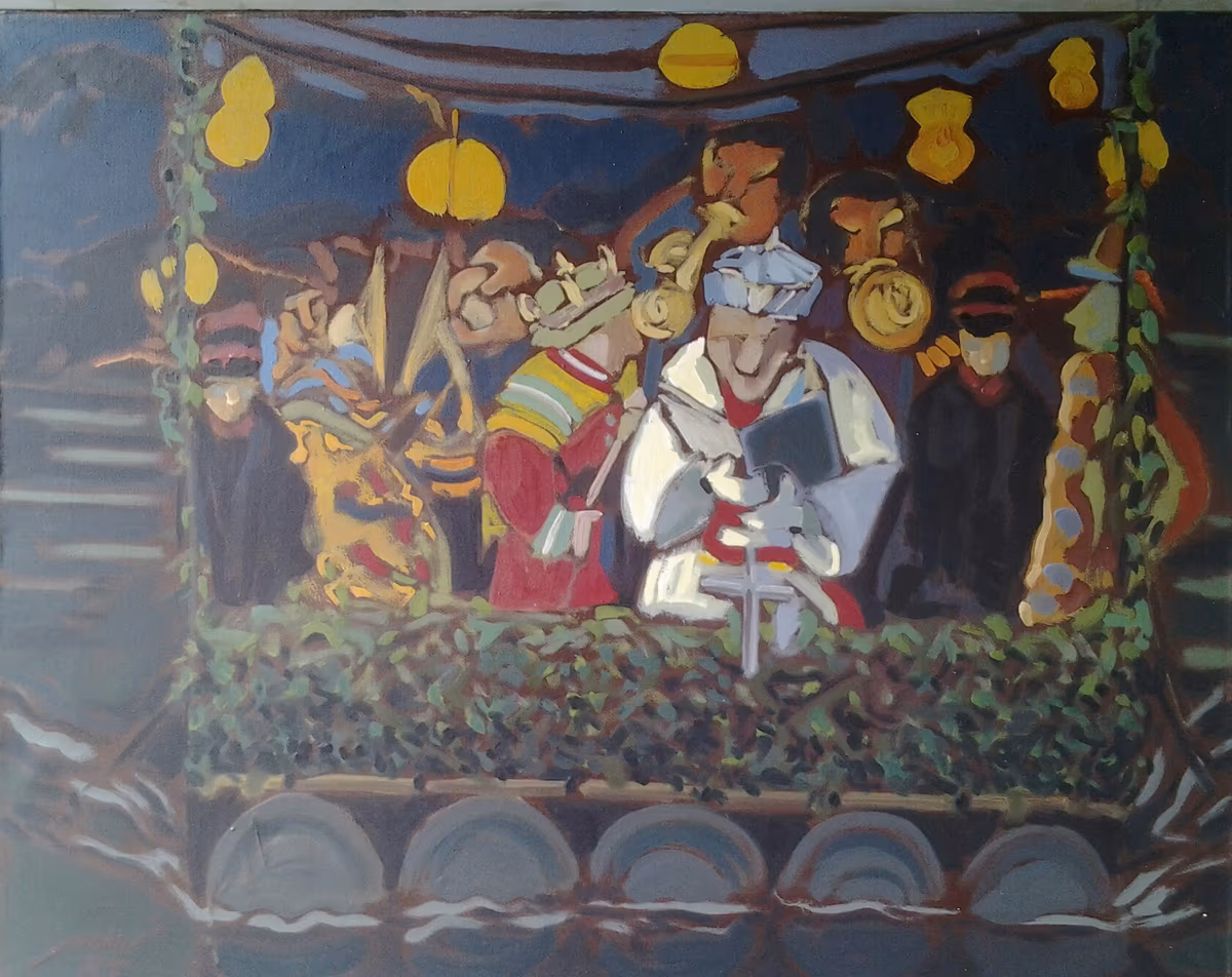 Raft of Venice, 1985, 80x65cm