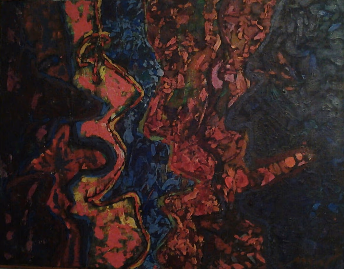 Funeral choir, 1986, 90x70cm