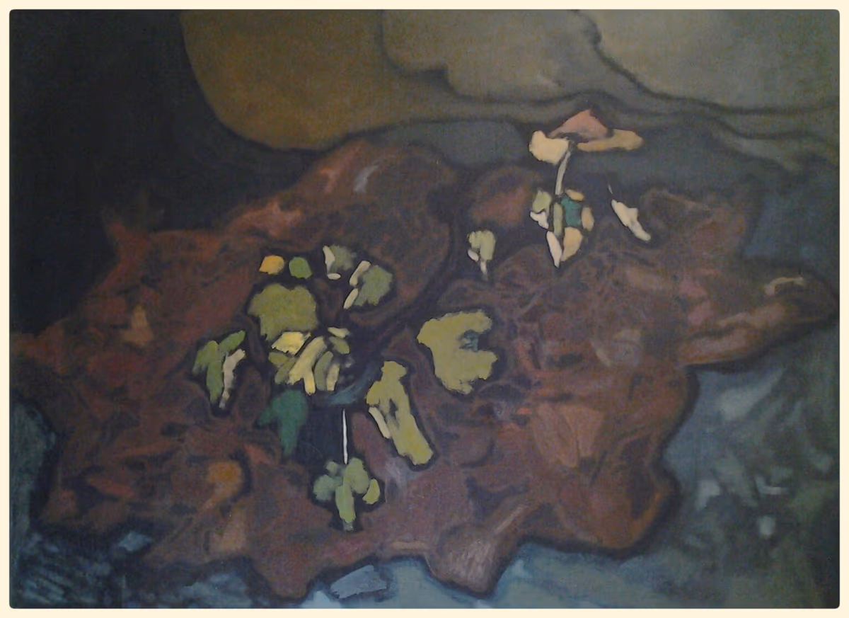 Green branch, 1978, 95x70cm