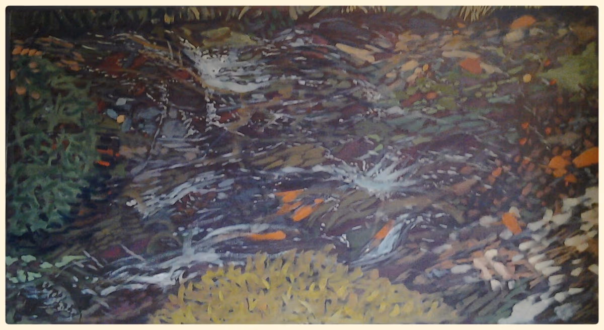 Moments of the pearly route, 1984, 120x62cm