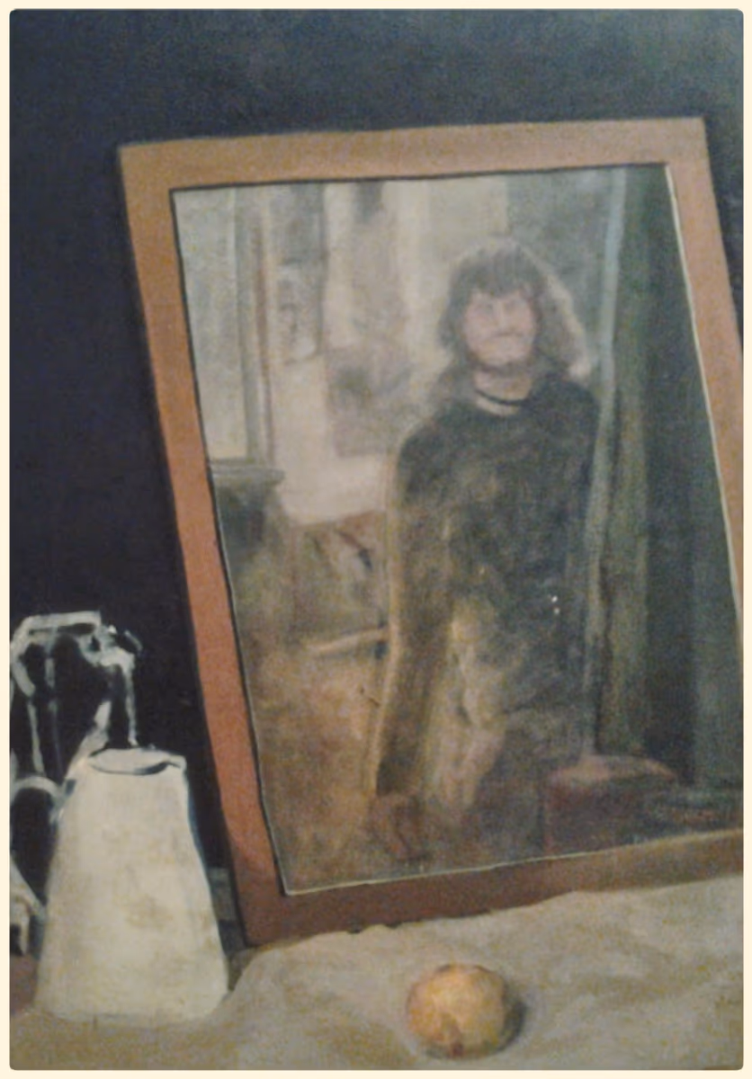 Self portrait in the mirror, 1978, 70x100cm