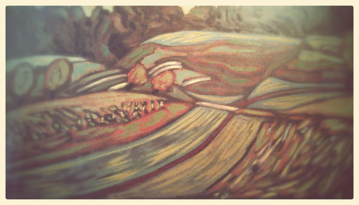 We hugged here, 1984, 120x65cm