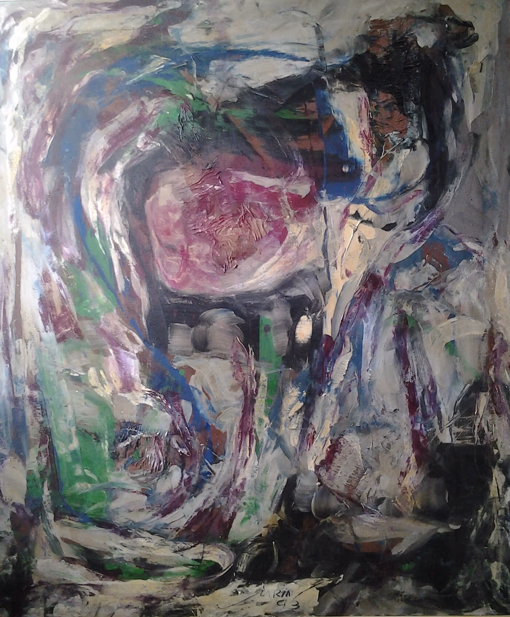 Blue bull, 1993, 100x130cm