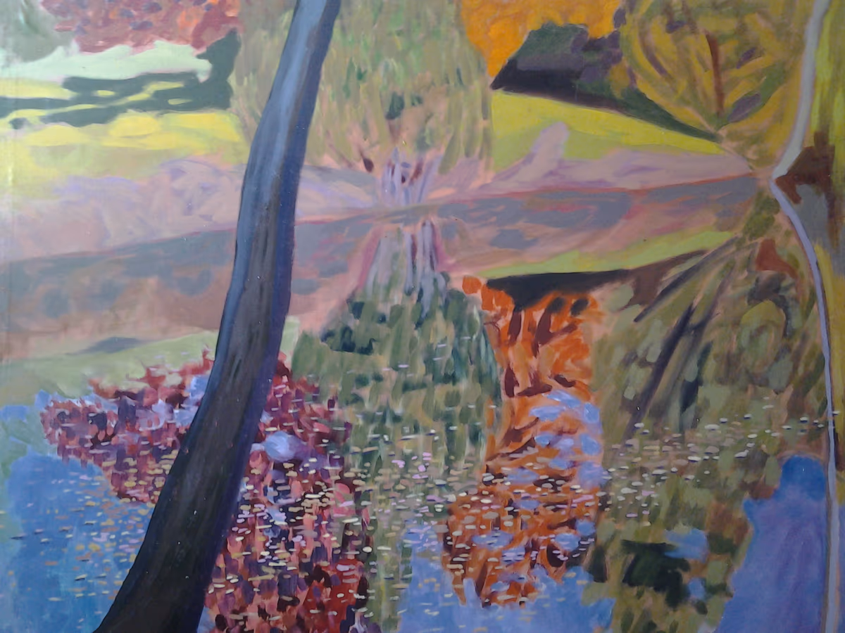 We travel with leaves, 1984, 100x80cm