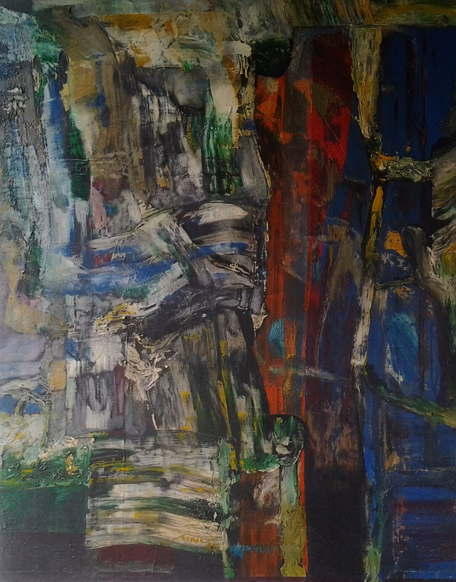 A storm, 1995, 80x100cm