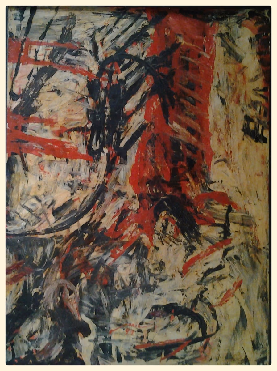 Red stone, 1991, 73x100cm