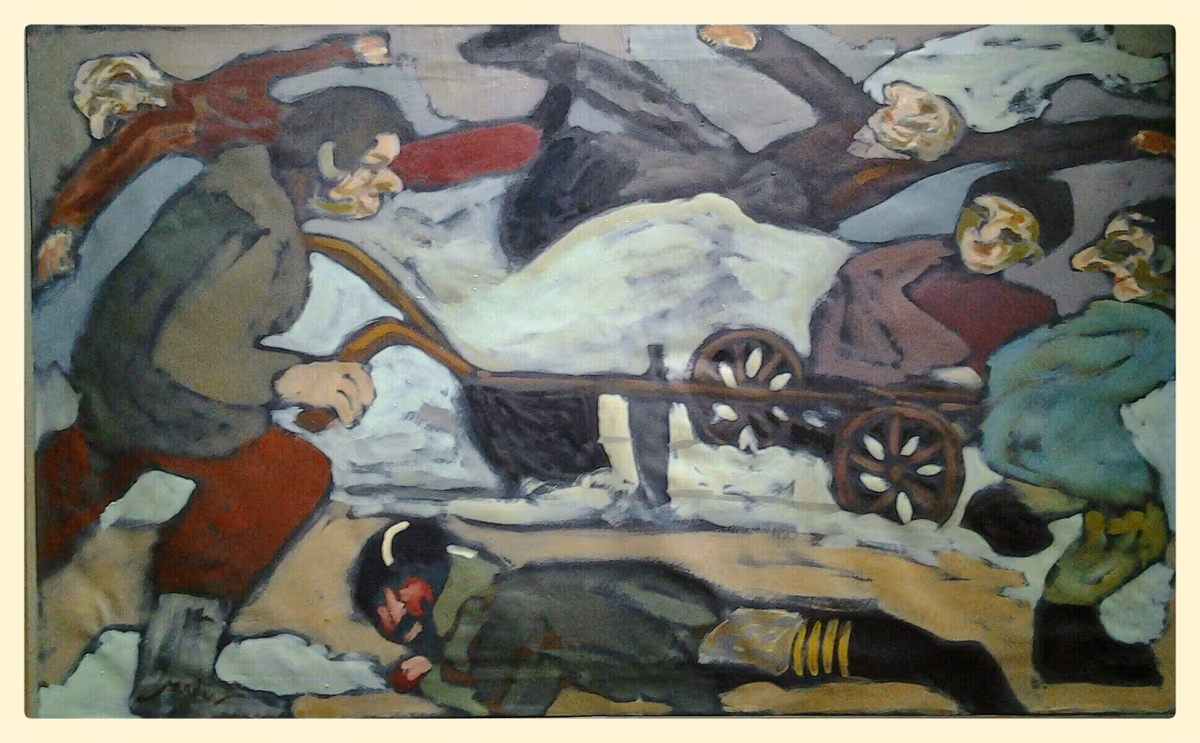 Plowing, 1985, 130x80cm