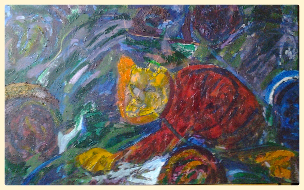 Chasing the bear, 1986, 130x80cm