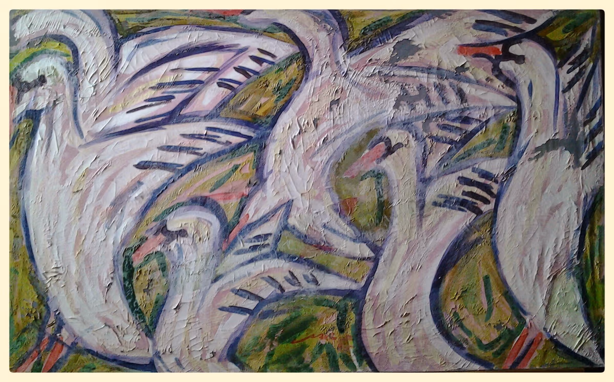 Swan dance, 1985, 130x80cm
