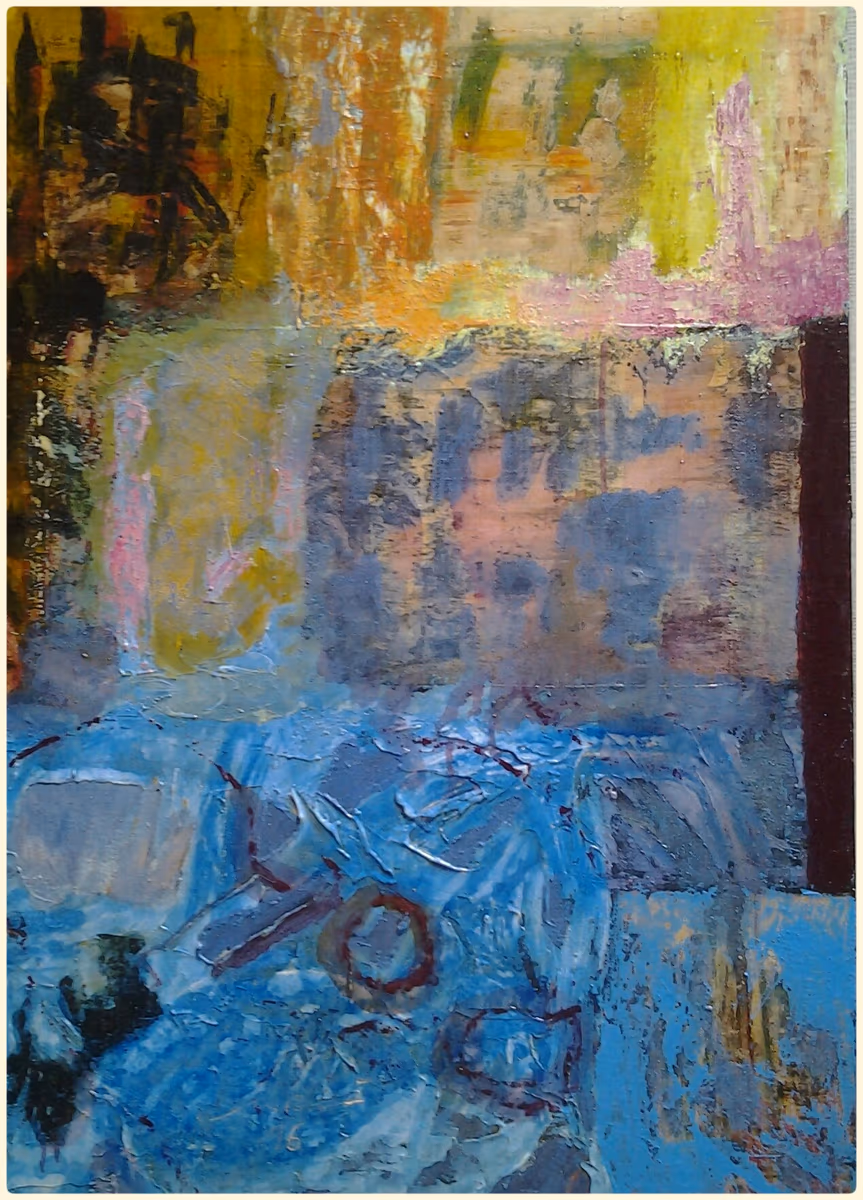 Small steps, acrylic, canvas, 1996, 50x70cm
