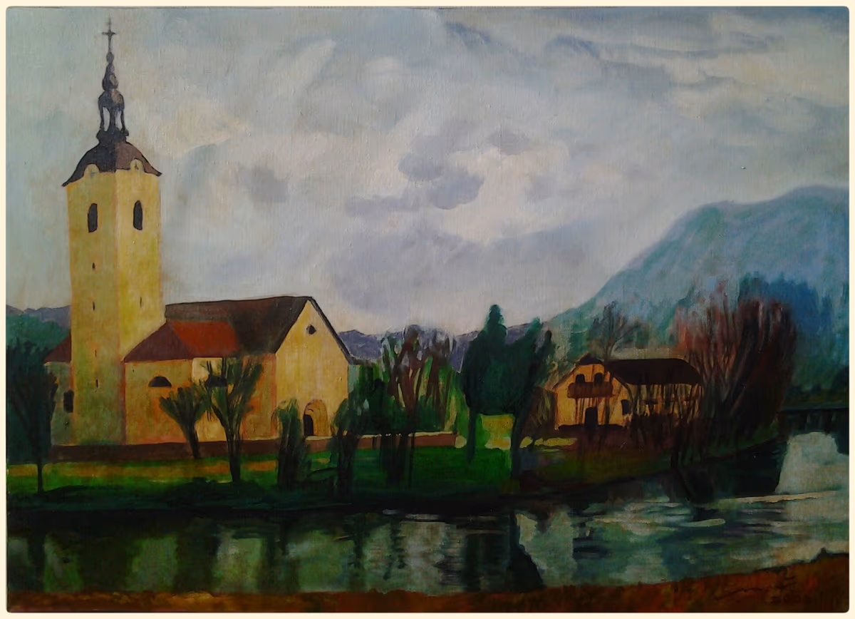 Farna church, 1999, 70x50cm
