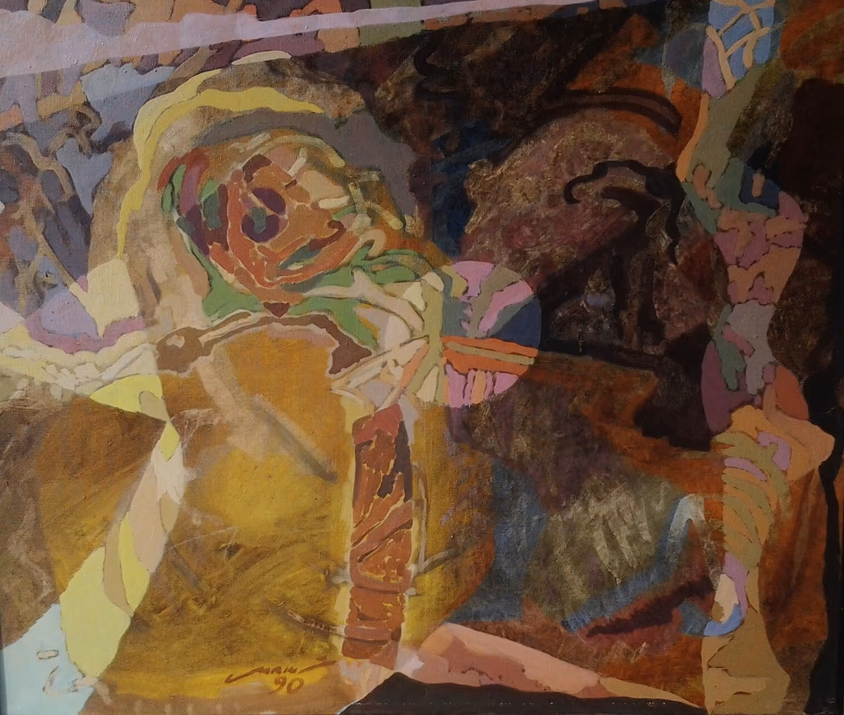 The game, 1990, 60x50cm