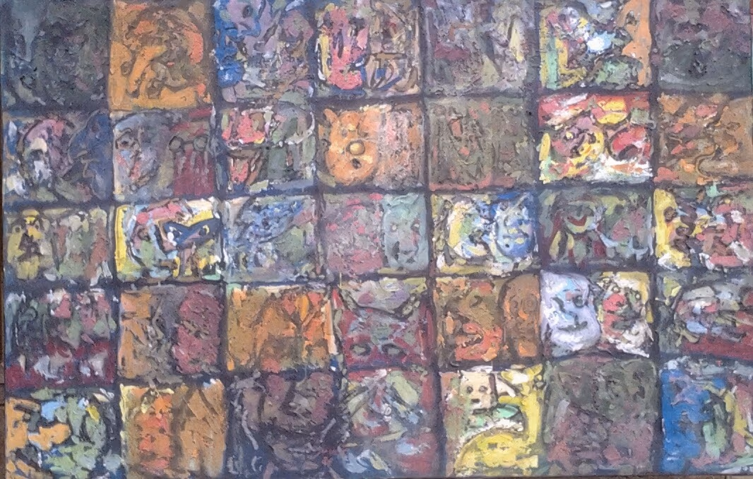 A mask for a mask, 1996, 200x130cm