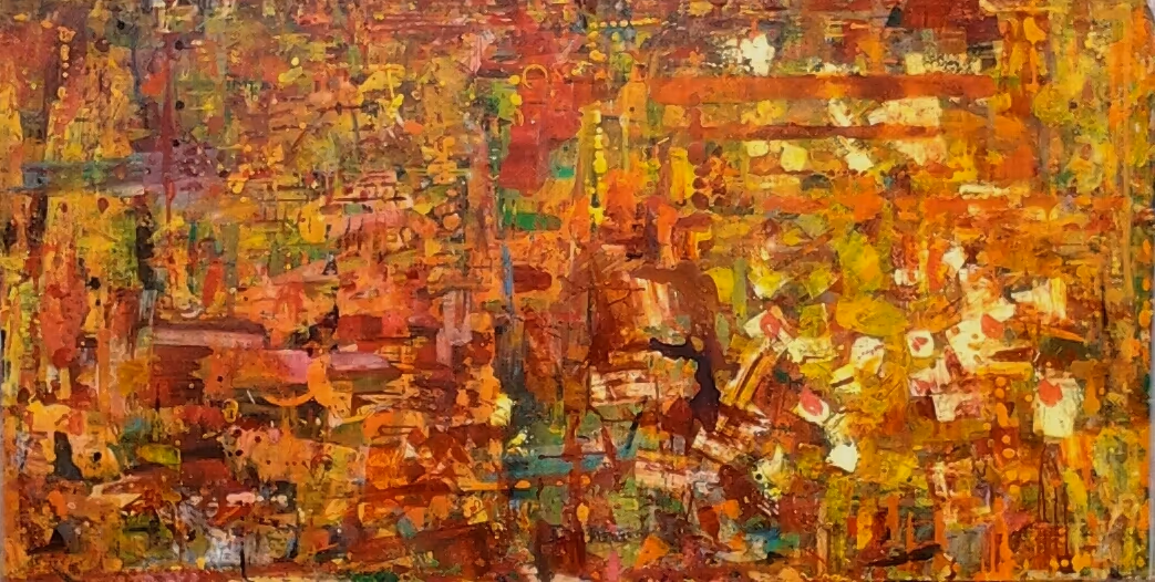 Children of flowers, good old rock 2, 2010, 200x100cm