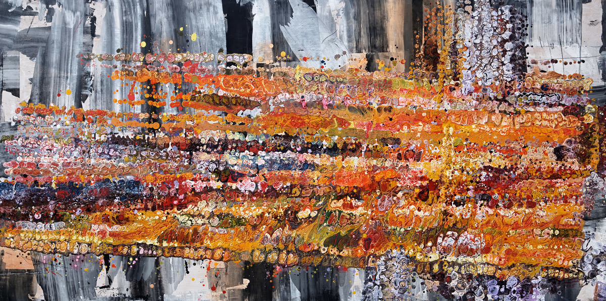 Fallen under the cross, 2015, 200x100cm
