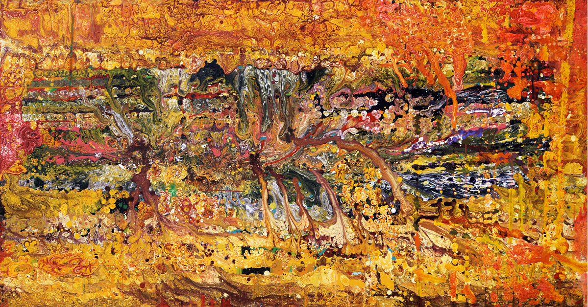 Singing bull with sticky feet, 2012, 170x90cm
