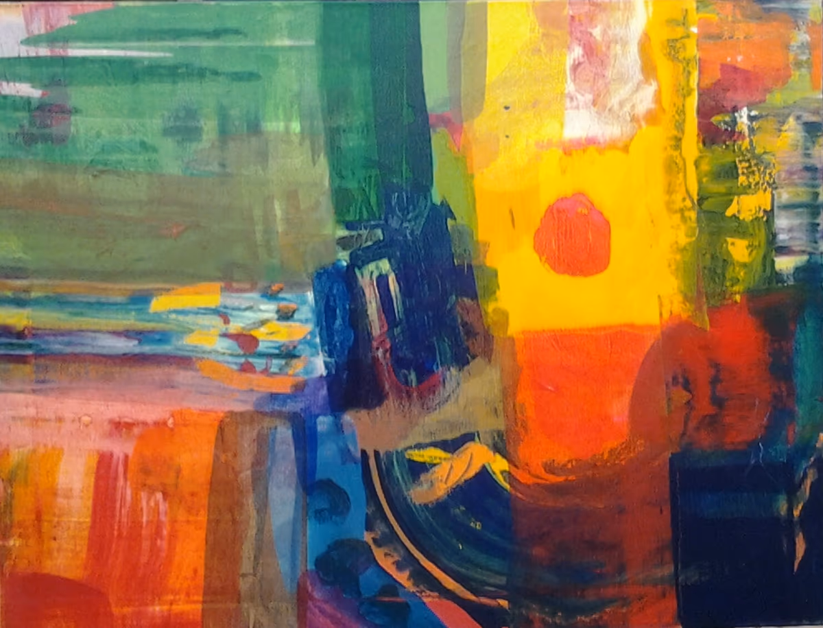 Red sun, 2008, 130x100cm