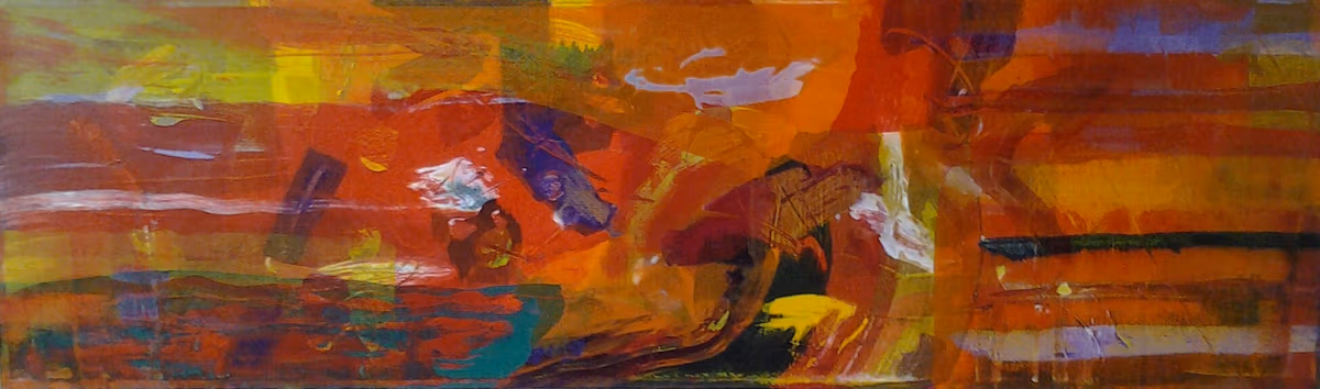 On pasture, 2006, 100x30cm