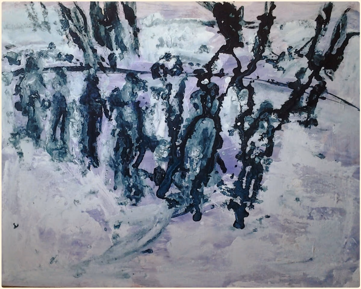 The frozen Krka, 2012, 100x80cm