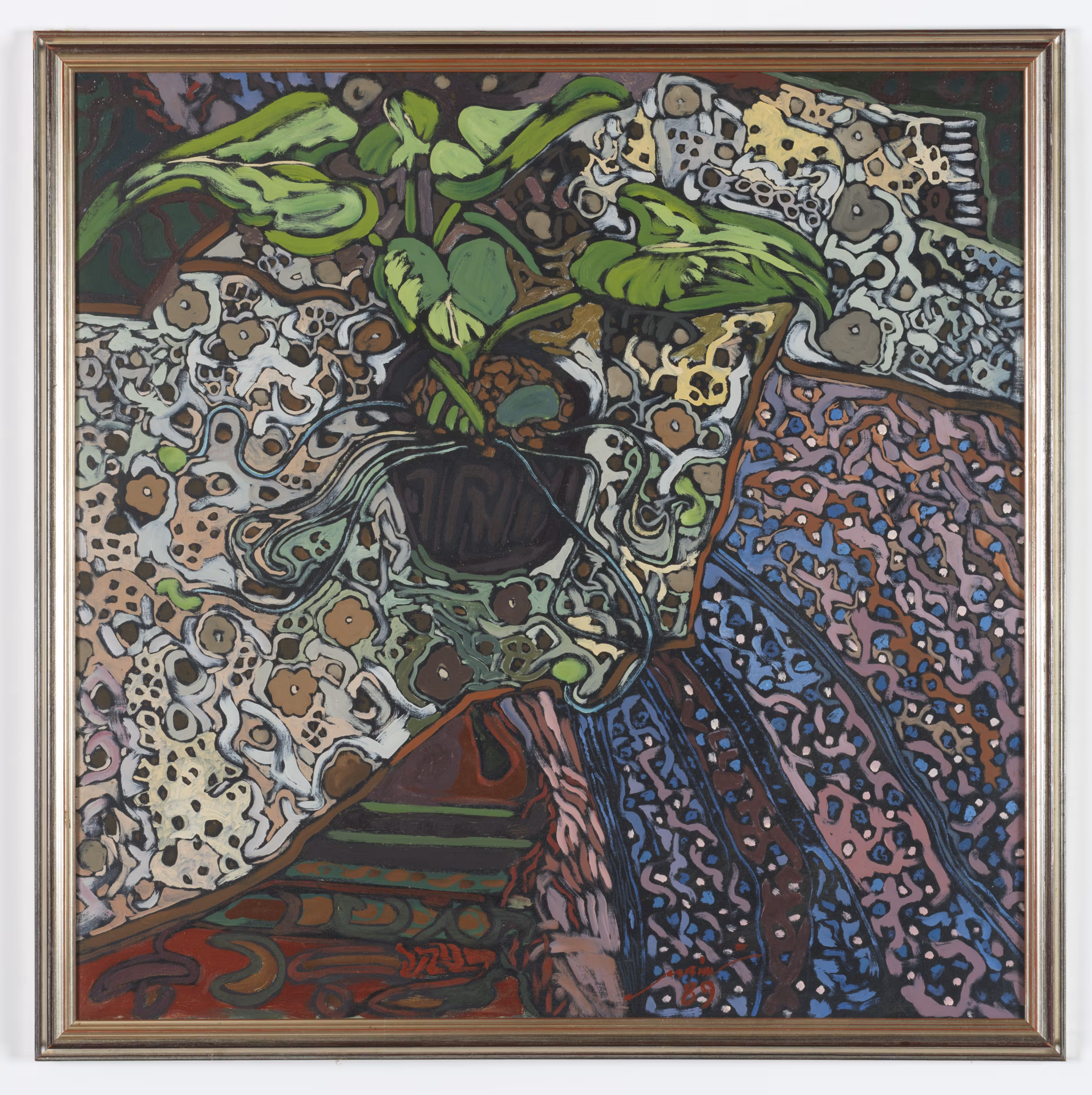 Rose in a Pot, 1989, 80x80cm